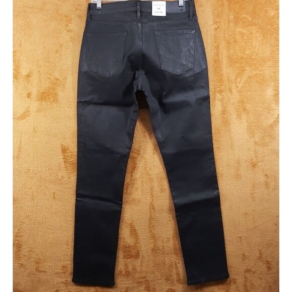 JOHN VARVATOS Jeans Mens Size 30 Black Slim Fit Waxed Coated JV 702 $248 - Picture 5 of 11